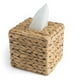 thumbnail image 2 of Cubierta de caja de pañuelos Water Hyacinth | Cesta de soporte de pañuelos extraíble estilo paja tejida | Se adapta a 4.5"x4.5"x5" | Almacenamiento de servilletas de mesa duradero y ecológico |, 2 of 5