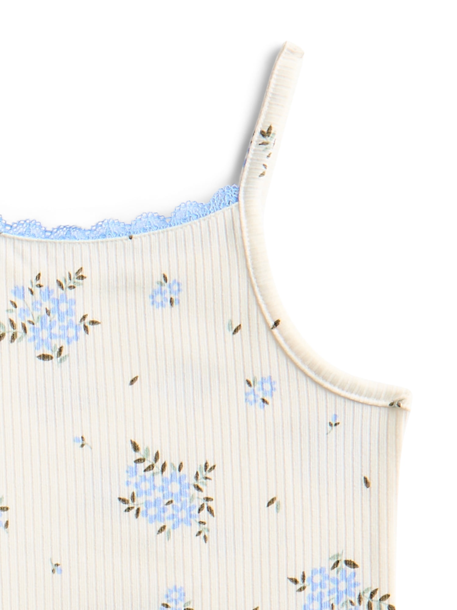 Wonder Nation Girls Tank Tops and Pants Sleep Set, 3-Piece, Sizes 4-18