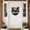 as shown, variant on Front Door Welcome Wreath - Farmhouse Welcome Sign for Front Door - Vertical Concave Stripes Wooden Front Door Wreaths for Home Decor(Black) - Housewarming Gift