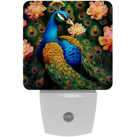 

Peacock LED Square Night Lights - Stylish and Energy-Efficient Illumination for Any Room - Set of 2