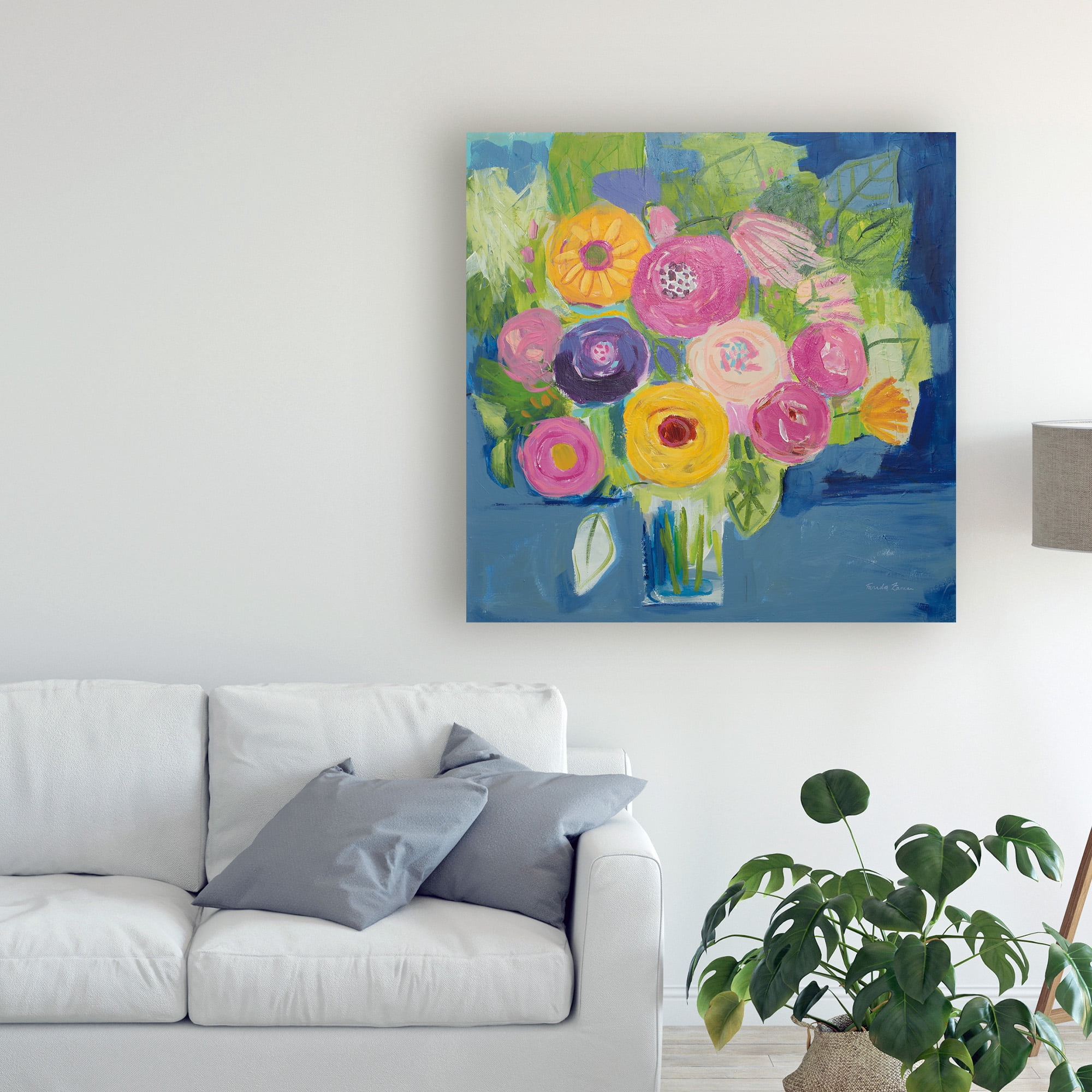 Trademark Fine Art 'Happy Bouquet' Canvas Art by Farida Zaman
