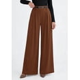 thumbnail image 4 of PRETTYGARDEN Womens Fall Wide Leg Trousers High Elastic Waist Loose Pleated Long Flowy Palazzo Work Pants with Pockets, 4 of 6