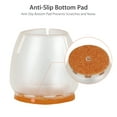 thumbnail image 4 of Round Chair Leg Caps Floors Protector Silicone Furniture Table Feet Covers Felt Slider Glide Pads Fit Round Leg Diameter, 4 of 7