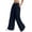 Dark Blue, variant on Gubotare Palazzo Pants for Women Womens Linen Wide Leg Pants Casual Loose Drawstring Summer Beach Travel Vacation Wide-Leg Pants with Pockets (Dark Blue,L)