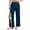 Dark Blue #10, variant on Tear Away Pant Women Adaptive Elastic Waist Pants 2026 Full Open Post Surgery Pants Open Bottom Breakaway Side Split Trousers with Pockets L