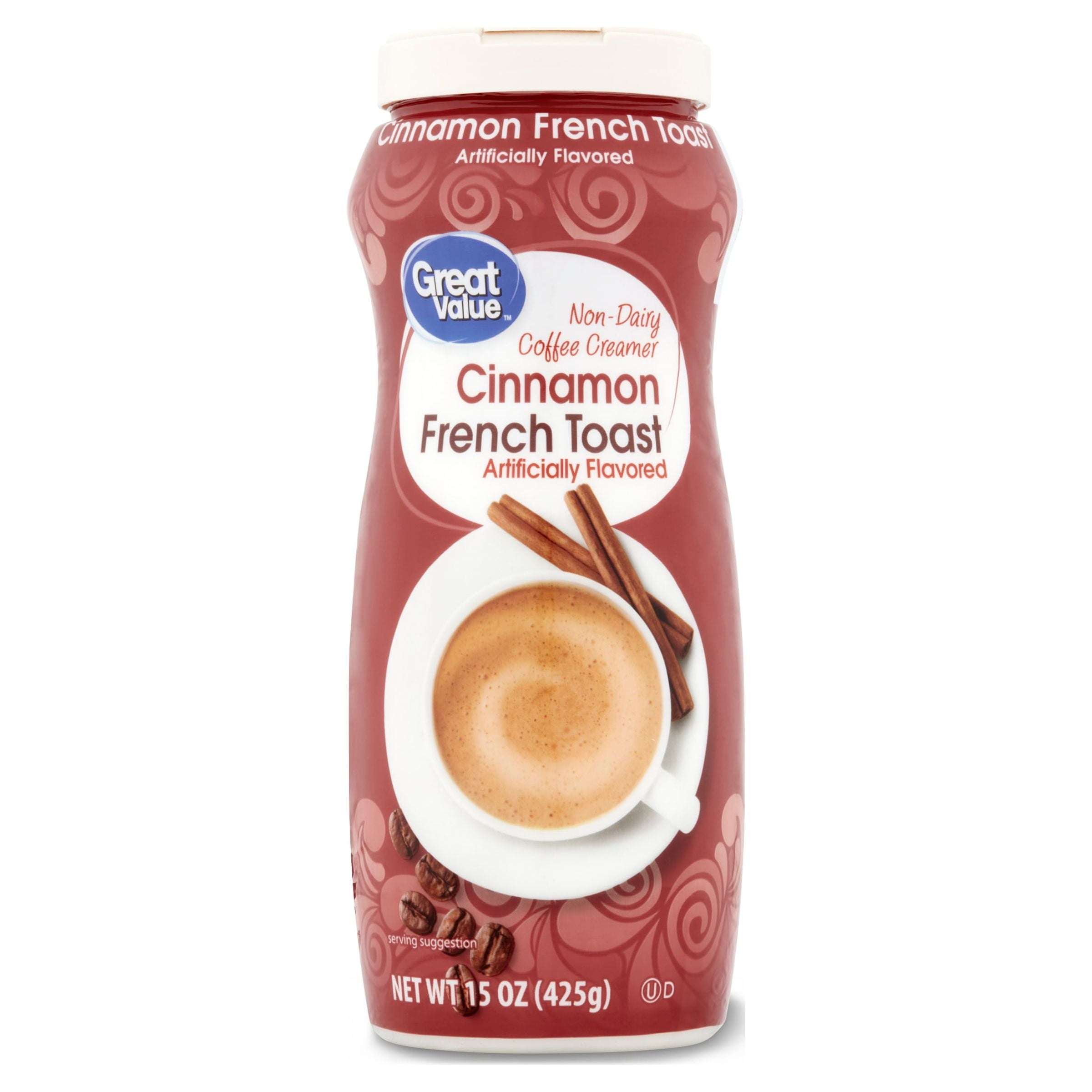 (3 pack) Great Value Cinnamon French Toast Non-Dairy Coffee Creamer, 15 oz
