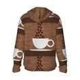 thumbnail image 3 of Uemuo Coffee Cafe Cup Pattern Women's Full Zip UPF 50+ Sun Protection Hoodie Jacket Long Sleeve Sun Shirt Hiking Outdoor Performance with Pockets-XX-Large, 3 of 9