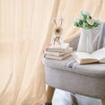 thumbnail image 2 of 2 Panels Window Sheer Curtains ,Basic Rod Pocket Sheer Curtains for Bedroom Children Living Room Yard Kitchen ,52"×96" ,Apricotck, 2 of 9
