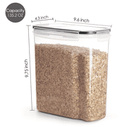 Cereal Storage Container Set of 4, Sindcom Airtight Food Storage Containers, 135.2 fl oz, Black