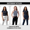 thumbnail image 3 of Paquete de 3 pantalones de chándal Common Stitch para mujer, pantalones de chándal acogedores para mujer, pantalones de yoga de forro polar para mujer (disponibles en Plus), 3 of 7