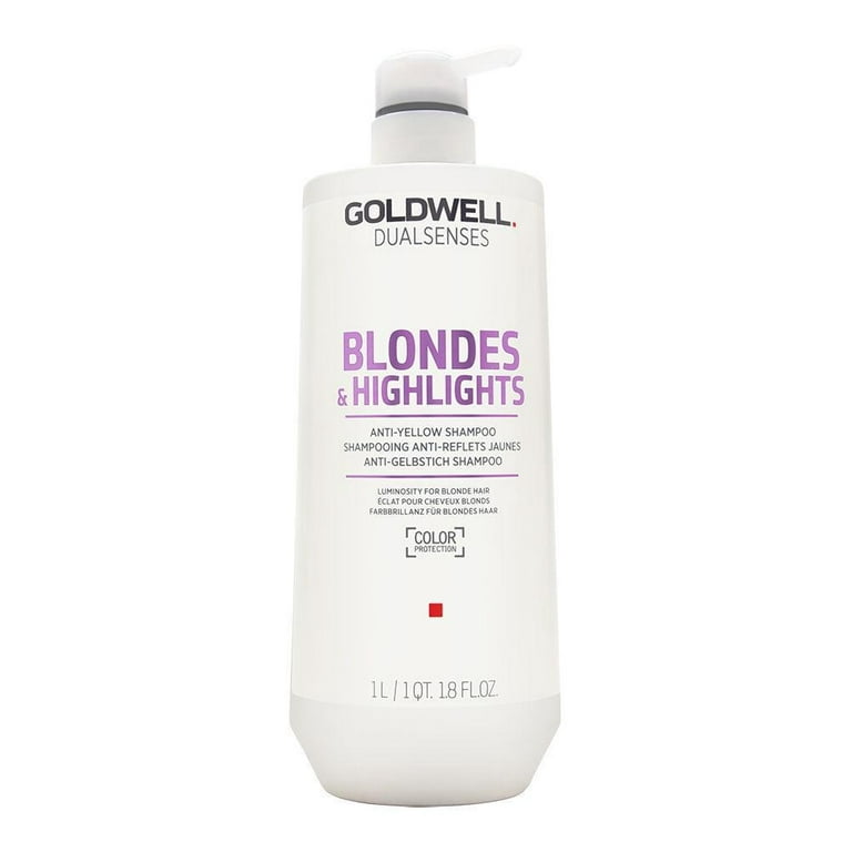 gennembore Justerbar Tilbageholdelse Goldwell Dualsenses Blonde Highlights Anti-Yellow Shampoo 1 Liter -  Walmart.com
