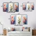 thumbnail image 4 of Designart "Representing the Birds of Paradise II" Floral & Botanical Framed Wall Art Set Of 3 - Peach Birds Of Paradise Frame Gallery Set For Office Decor, 4 of 7