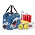 thumbnail image 6 of Lsque Great White Shark Pattern Lunch Bag Women/Men Insulated Lunch Box,Small Leakproof Cooler Food Lunch Containers Reusable High Capacity Lunch Tote Bags, 6 of 6