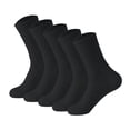thumbnail image 4 of OOOUM Unisex White Black Athletic Socks Ribbed Breathable Stretch Crew Socks Moisture Wicking Mid Calf Socks Black, 4 of 4