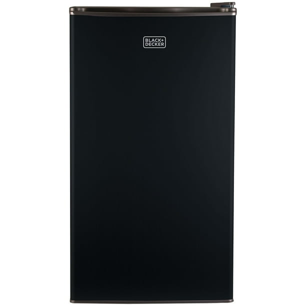 Black Decker 3 2 Cu Ft Mini Fridge With Freezer Bcrk32b Black Walmart Com Walmart Com