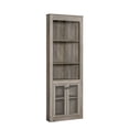 thumbnail image 4 of Home Source Stone Grey Bar Cabinet Bookshelf with Glass Doors, 4 of 6