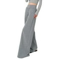 thumbnail image 1 of Womens Sweatpants Ultra High Waisted Sweatpants Loose Wide Leg Fit Tummy Control Slimming Casual Pants Grey M, 1 of 3