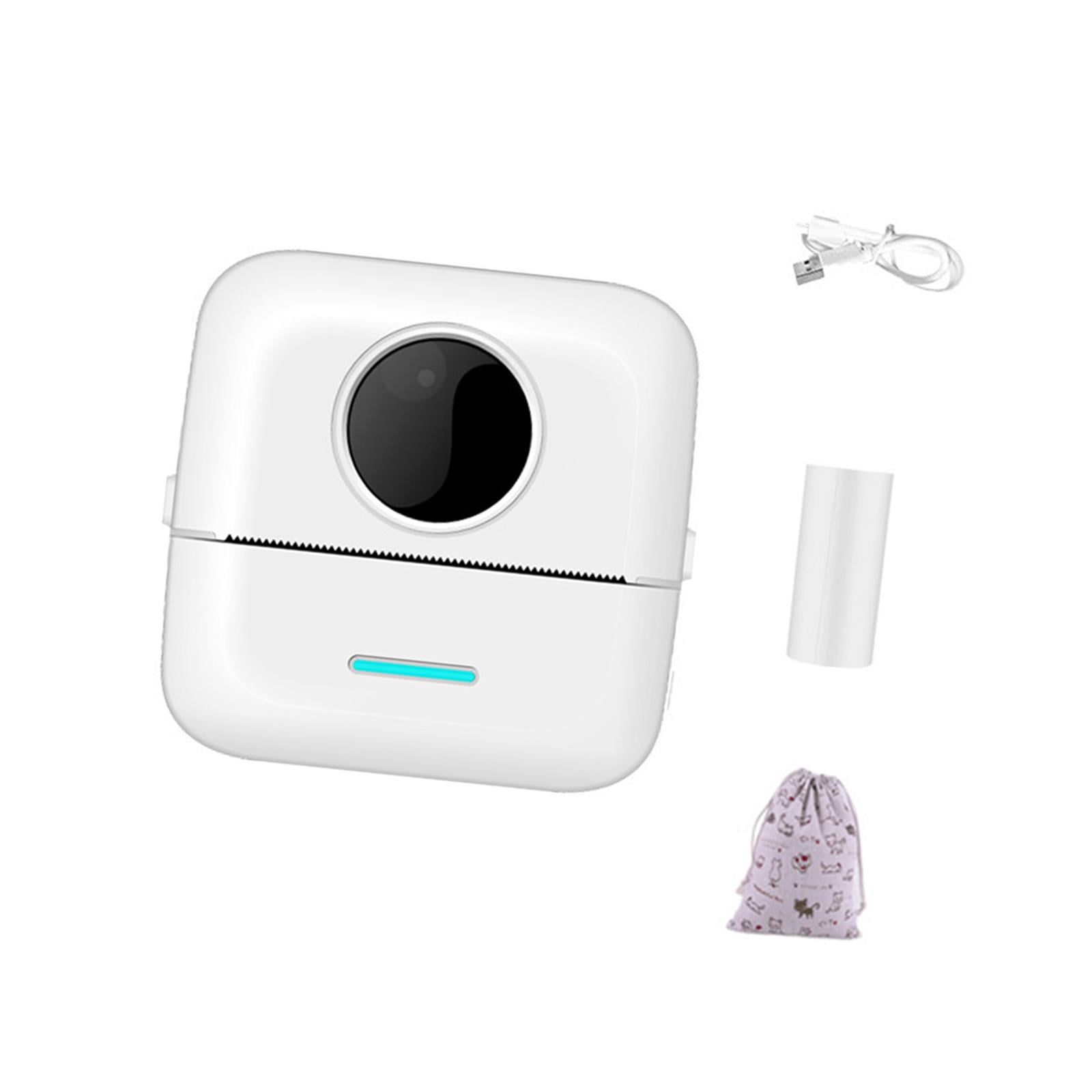 Rushawy Portable Thermal Printer with 10 Rolls of Thermal Paper Mini Inkless Printer for
