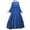 Blue, variant on Abaya Dress for Elegant Women's Robe Batwing Sleeve Loose Fit Round Neck Long Prayer Dress Abaya Garment