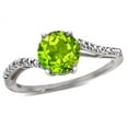thumbnail image 2 of Star K � Round 7mm Peridot Bypass engagement promise solitaire ring, 2 of 9