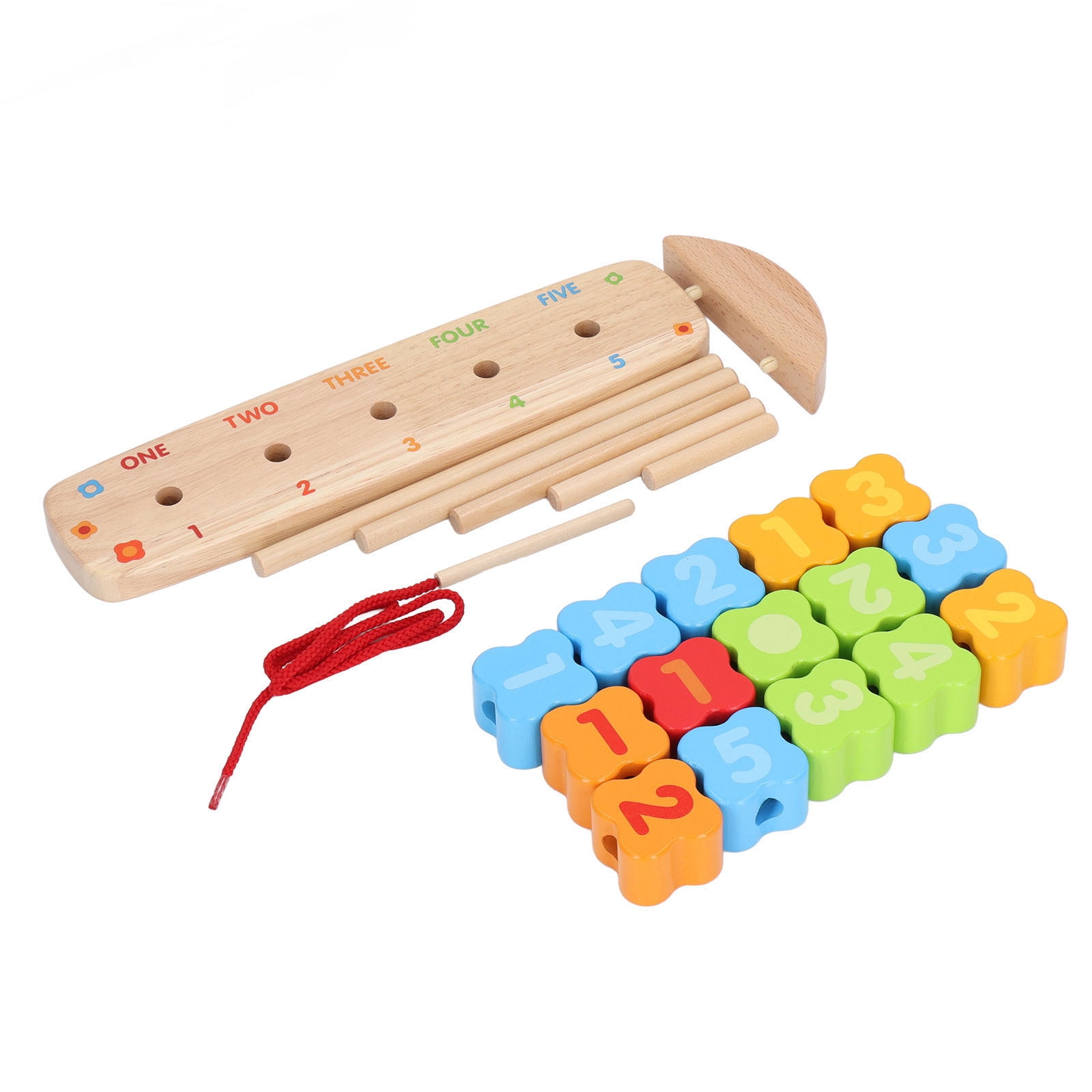 Wooden Stacking Toys, Wooden Number Puzzle Montessori Toys Exercise