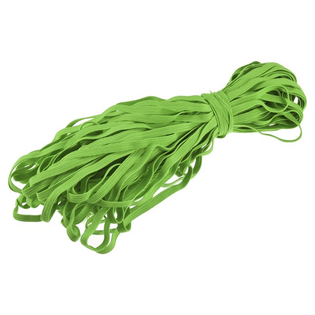 Banda elástica para coser Unique Bargains 1/4'(6mm)x33 yardas Claro Verde Trenzado