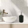 thumbnail image 2 of Unique Bargains 1 Pc Twill Lines Soap Pump Dispenser for Bathroom 450ml Black, 2 of 6