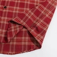 thumbnail image 5 of JIANJIA Mens Casual Button Down Shirts Summer Plaid Print Lapel Long Sleeve Loose Tops Activewear,Red,XXL, 5 of 8