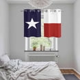 thumbnail image 5 of Blue Red White Texas Flag with Star Kitchen Curtains Small Short 39 Inch Length, Minimalistic Geometric Stripe Bedroom Living Room Curtains, Light Filtering Cafe Curtain Drapes 2 Panels Set 55''x39'', 5 of 9
