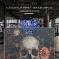 thumbnail image 3 of High Precision Body Weight Scale Smart Bathroom Scales with Large LCD Display(400lbs),Decorative for Bedroom-Skull Surrounded By Flowers Dark Background, 3 of 4