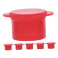 thumbnail image 5 of OULII 6Pcs Red Silicone Bottle Stoppers Wine Saver Caps Airtight Reusable Bottle Cover for Beverages, 5 of 8
