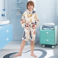 thumbnail image 5 of FORMRS Niños Bathrobe Unisex Hooded Robe Soft Plush Pajamas Sleepwear, Size 2-3T, White Mushroom, 5 of 7