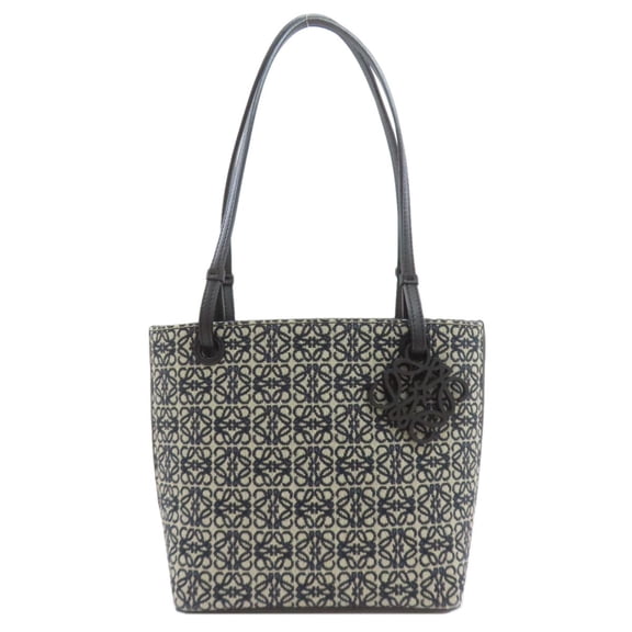 Pre-Owned LOEWE Anagram Tote Bag Canvas/Leather Women's