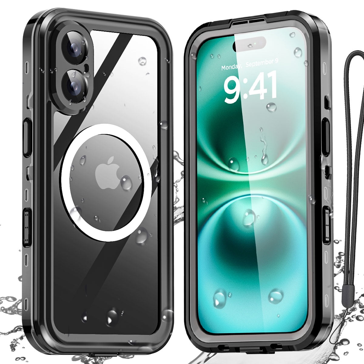 AICase IP68 Waterproof Case For iPhone 16 Pro Max/iPhone 16/iPhone 16 Plus/iPhone 16 MagSafe Cover Shockproof Built-in Screen Protector