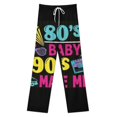 thumbnail image 3 of I Love The 80's Retro Heart Pajama Pants Breathable with Pockets Pajamas For Lady Vintage Sleeping Pants Bedroom Homewear, 3 of 6