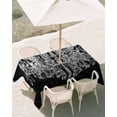 thumbnail image 3 of 60x102 Inch Outdoor Tablecloth with Umbrella Hole Zipper Rectangle Crystal Chandelier Rectangular Tablecloths Outside Waterproof Candle Abstract Luxury Modern Patio Table Cloth Cover for Picnic Party, 3 of 8