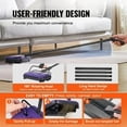 thumbnail image 3 of Manual Carpet Sweeper with 300ml Easy-Empty Dustbin, 6.7" Cleaning Width Floor Sweeper, Purple, 3 of 5