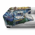 thumbnail image 3 of Italy Soft Flannel Fleece Blanket, Colorful Procida Island with Fishing Boats Summertime Tourism Vacation Travel Theme, Cozy Plush for Indoor and Outdoor Use, 60" x 80", Multicolor, by Ambesonne, 3 of 6