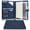 Dark Blue, variant on Wonderpool A4 PU Leather Portfolio Holder Ring File Document Case with Removable Binder Clipboard, Multi Pocket and Legal Pad for Business Organizer Interview and Meeting (Dark Cyan)