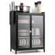 thumbnail image 1 of Escurridor de Trastes, Mueble de Cocina para Guardar Platos, Escurridor de Trastes de 3 Niveles con Puerta, Mueble Cocina, Soporte for Microondas, Gabinete Escurridor, 59 CM, 1 of 7