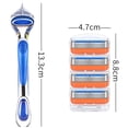 thumbnail image 3 of High quality manual razor for men with five-layer blades, universal 5-layer shaving head with blade holder handle, 3 of 4