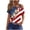 XQRW4-Red, variant on Criss-Cross One Shoulder Tops Short Sleeve Off Shoulder Shirts 4th of July American Flag Print Tee Loose Fit Patriotic Independence Day Blouses