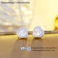 thumbnail image 6 of Cute 2023 Korean Yellow Gold Plated Yellow Cubic Zirconia CZ Heart Stud Earrings, 6 of 9