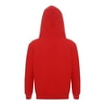 thumbnail image 4 of inhzoy Kids Girls Plain Hoodies Long Sleeve Casual Hooded Sweatshirt Pullover Tops Red 3-4, 4 of 7