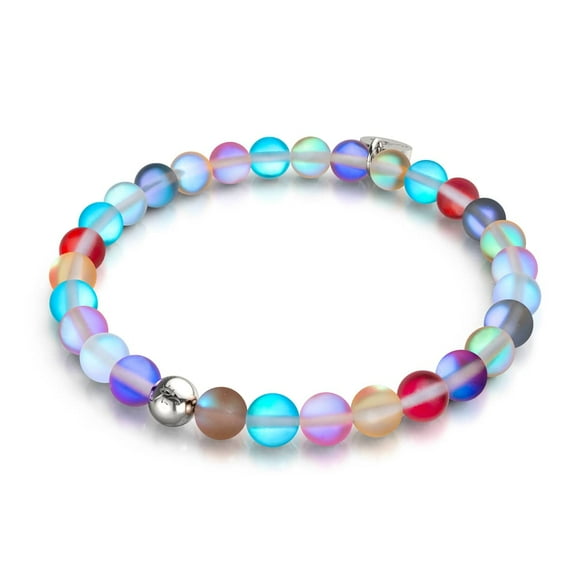 Bracelet en Perles de Verre Gomme Balloune / Argent / Sirène