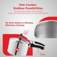 thumbnail image 3 of Kitchenmate Eco Aluminium Pressure Cooker With Inner Lid - 1.5 Liters, Silver, 3.25mm Thickness | Heavy Gauge Induction Base Cooker With Glossy Finish - Durable, Heat Resistant, 3 of 5