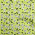 thumbnail image 1 of oneOone Georgette Viscose Lime Fabric Leaves & Clover Craft Projects Decor Fabric Printed By The Yard 42 Inch Wide, 1 of 5