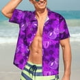 thumbnail image 7 of Gukieu Berry Raspberry Print Men's Short-sleeved Shirts, Button-down Lapel Hawaiian Shirts, T-shirts, Beach Vacation Summer Casual Wear,Large, 7 of 7