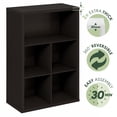 thumbnail image 5 of Furinno CUBICLE Closed Back Storage Organizer 5-Cube in Dark Oak, 5 of 6
