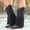 Black, variant on Babysbule Boots for Women Winter Women's Leather Square Toe Tassel Low-heeled Shoes Cowboy